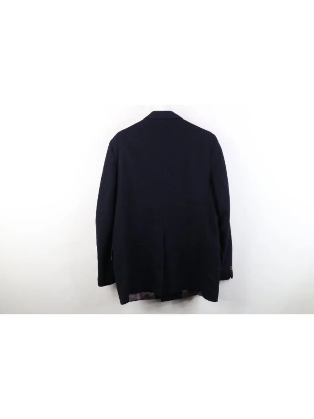 Vtg 70s Streetwear Mens 38L Wool Burlap Double Breasted Suit Blazer Jacket USA